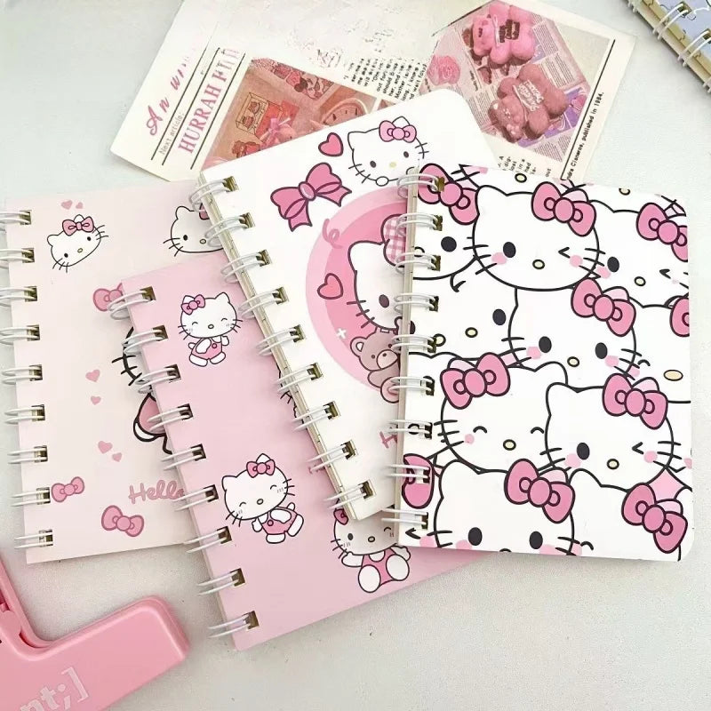 Random 1PCS 50 sheets Sanrio A7 Coil Notebook Kawaii Workbook Cartoon Notebook School Supplies Holiday Gift Supplie